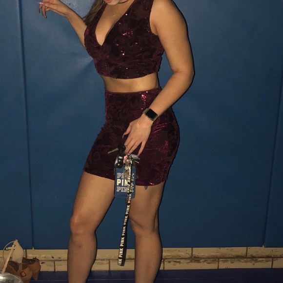 Formal Velvet 2 Piece with sequin accents - Picture 1 of 4